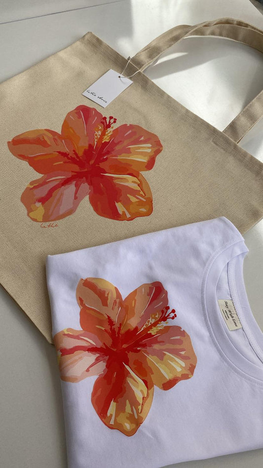 Hibiscus Cloth Bag