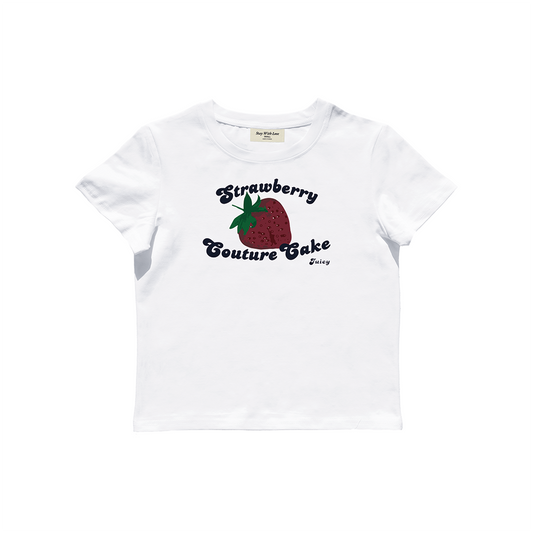 Strawberry Couture Cake Baby Tee